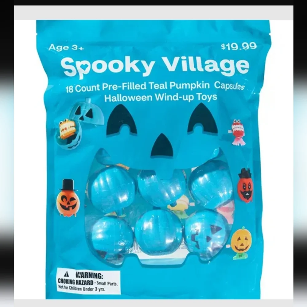 2 Bags of Halloween Teal Pumpkin Surprise Capsules - 36 Total - Picture 4 of 9